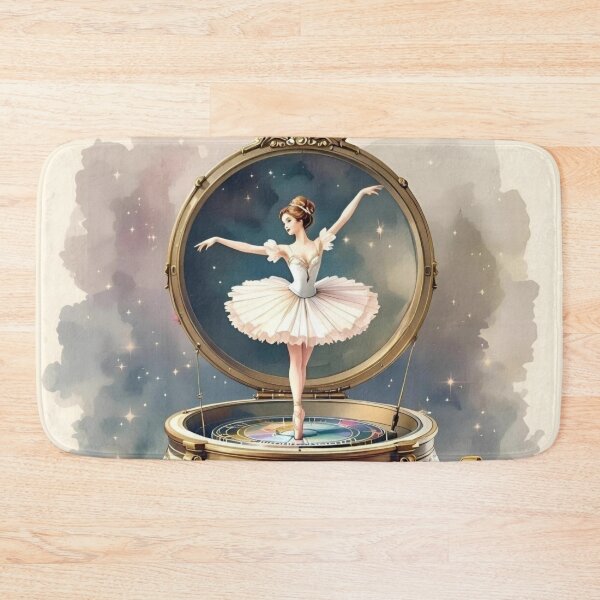 Item preview, Watercolor Music Box with Vintage Ballerina designed and sold by Ciervo Primavera.