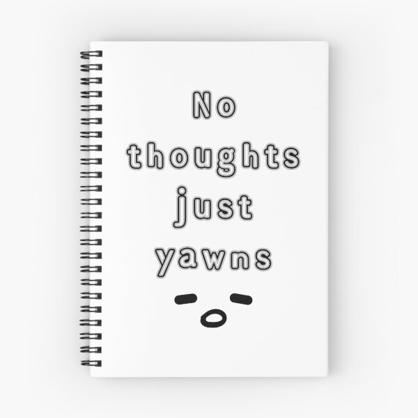 Item preview, No Thoughts Just Yawns – Minimal Low Battery Club Design designed and sold by mintmono-studio.
