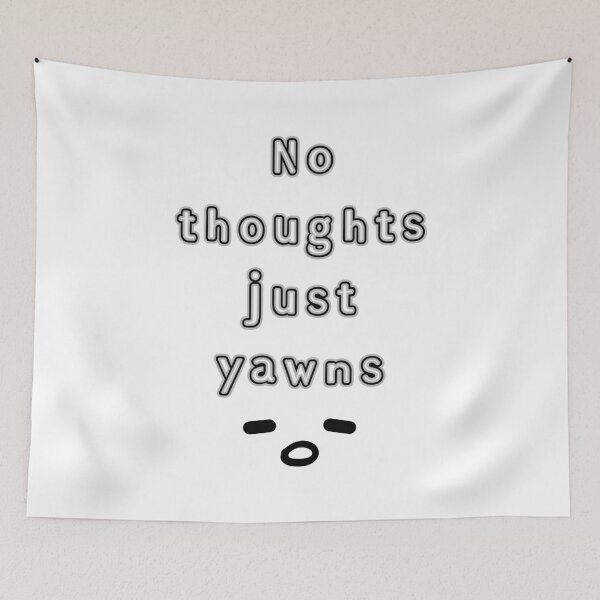 Item preview, No Thoughts Just Yawns – Minimal Low Battery Club Design designed and sold by mintmono-studio.