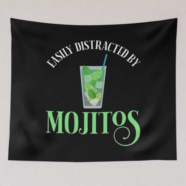 Item preview, Easily Distracted By Mojitos designed and sold by Cat Lady Designs.