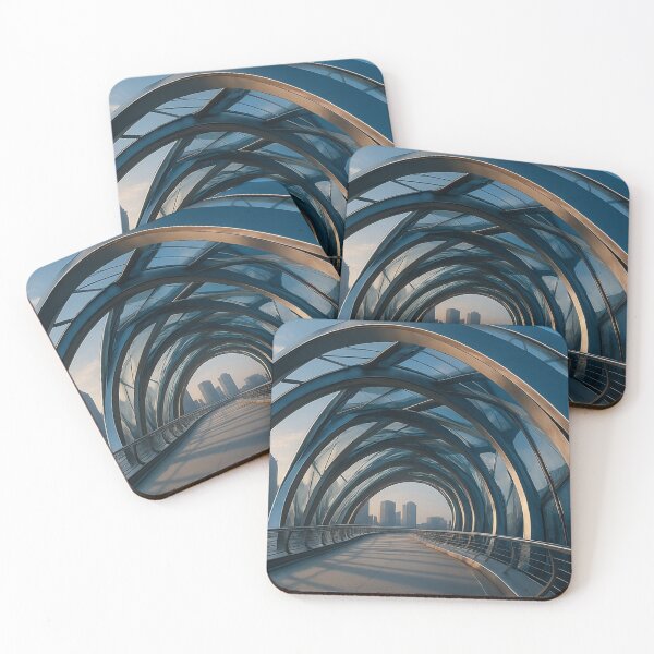 Item preview, Futuristic steel bridge architecture with sweeping curves  designed and sold by Combat Skies.