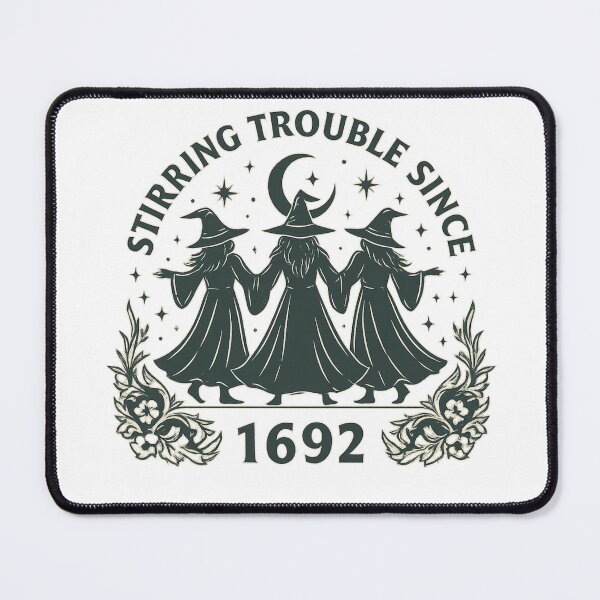 Item preview, Stirring Trouble Since 1692 Vintage Witch Trio Spooky Salem Halloween designed and sold by OnaraDesign.