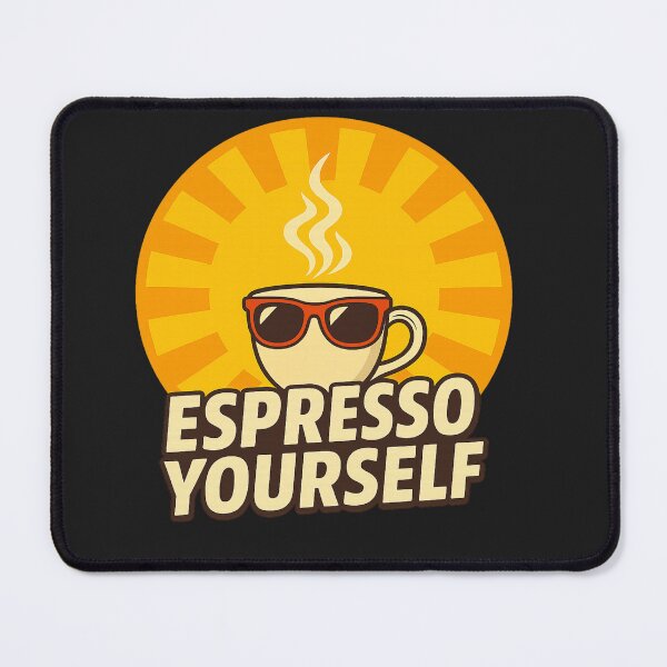 Item preview, Espresso Yourself – Funny Coffee Cup Design designed and sold by MerchbvyTodd.