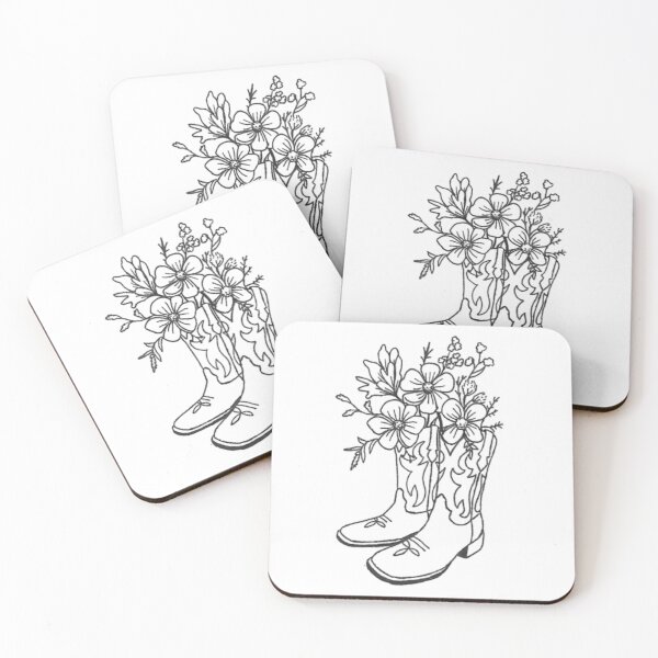 Item preview, Boot Design Black and White  designed and sold by Cora Worthington Art.