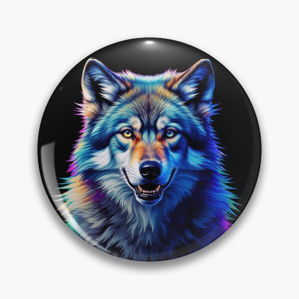 Item preview, Vibrant Multicolored Wolf Portrait designed and sold by Savannah Gibbs.