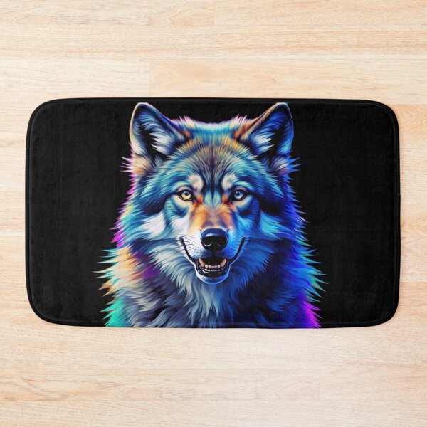 Item preview, Vibrant Multicolored Wolf Portrait designed and sold by Savannah Gibbs.