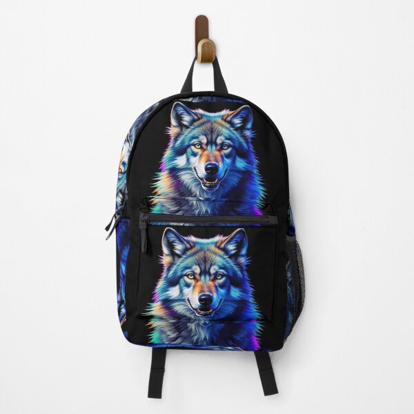 Item preview, Vibrant Multicolored Wolf Portrait designed and sold by Savannah Gibbs.