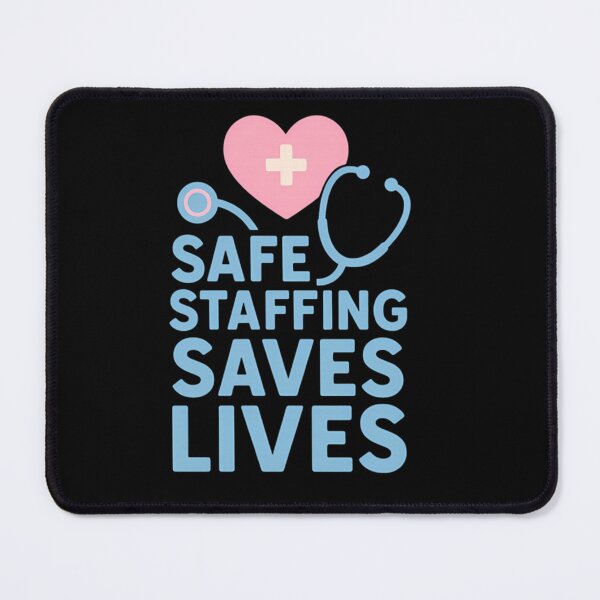 Item preview, Safe Staffing Saves Lives Cute Pastel Nurse Support T-Shirt designed and sold by Lacy2Donne.