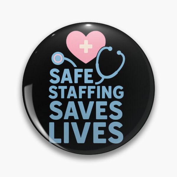 Item preview, Safe Staffing Saves Lives  Cute Pastel Nurse Support T-Shirt designed and sold by Lacy2Donne.