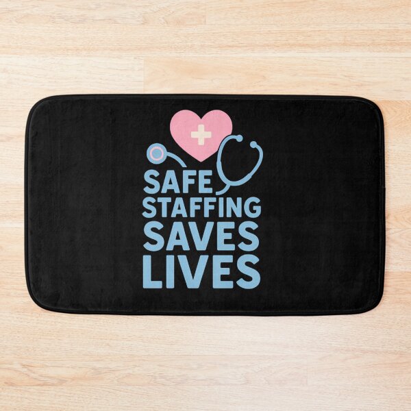 Item preview, Safe Staffing Saves Lives  Cute Pastel Nurse Support T-Shirt designed and sold by Lacy2Donne.
