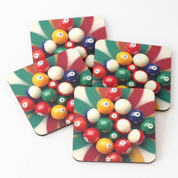 Item preview, billiard ball abstract colorful design designed and sold by SmashingDeals.