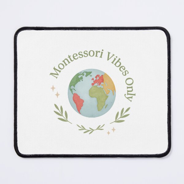 Item preview, ? Montessori Vibes Only – Watercolor Globe Design designed and sold by MforMontessori.