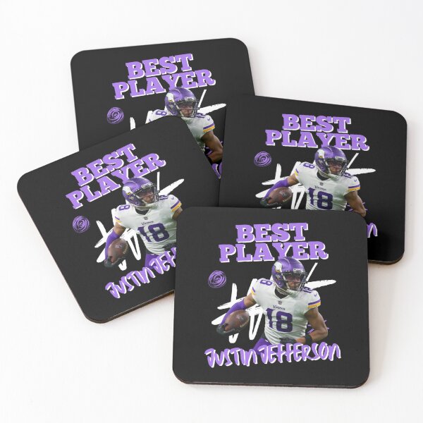 Item preview, Minnesota Vikings Victory Justin Jefferson in Action designed and sold by jennyjeffried.