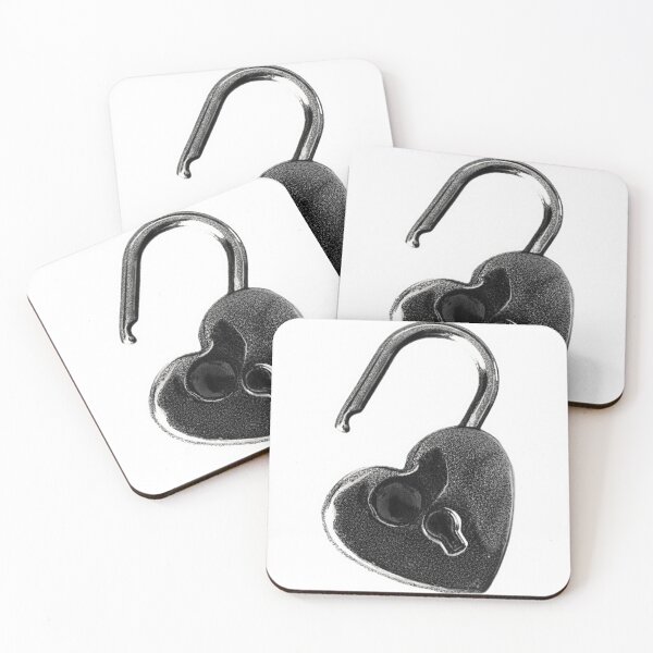 Item preview, black and white heart shaped lock  designed and sold by PoplarSt4r.