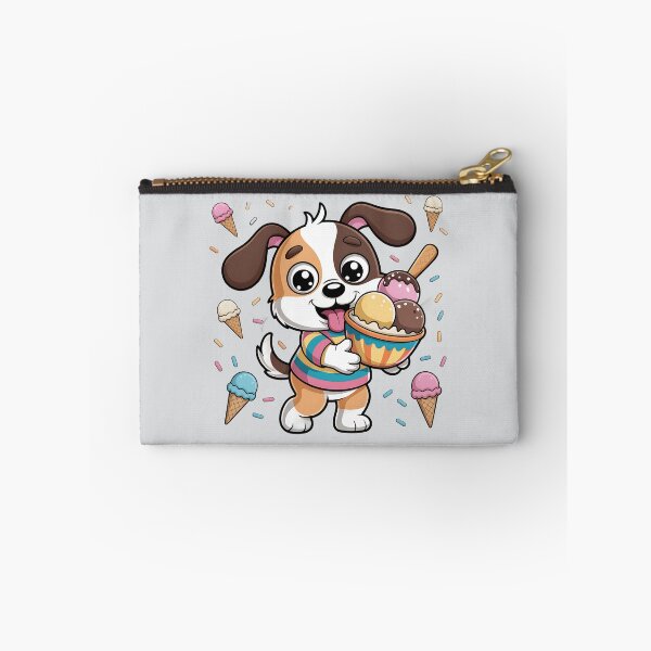 Item preview, Cute Puppy with Ice Cream – Kawaii Dog and Dessert Design designed and sold by PENLEAF DESIGNS.