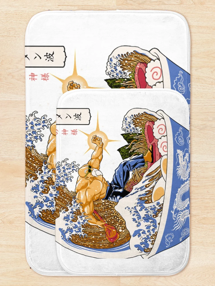 Thumbnail 5 of 6, Bath Mat, Ramen Roshi designed and sold by Rahuowe.