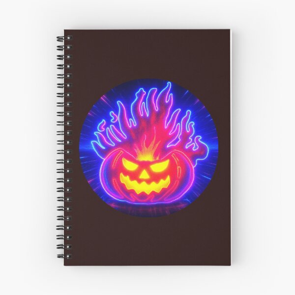 Item preview, Neon Flaming Pumpkin – Glowing Halloween Jack-O’-Lantern designed and sold by LuckyLunaBoutique.