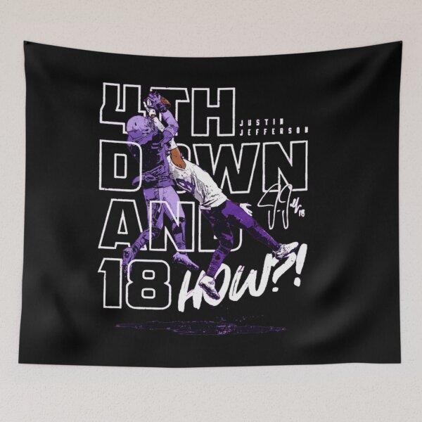 Item preview, Justin Jefferson 4th down and 18 designed and sold by jennyjeffried.