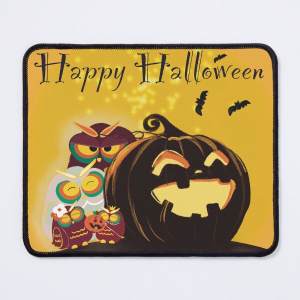 Item preview, Happy Halloween- Boomiya Owl Family with Pumpkin Lantern designed and sold by Boomiya.