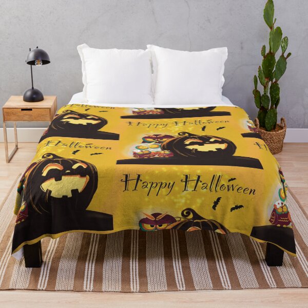 Item preview, Happy Halloween- Boomiya Owl Family with Pumpkin Lantern designed and sold by Boomiya.