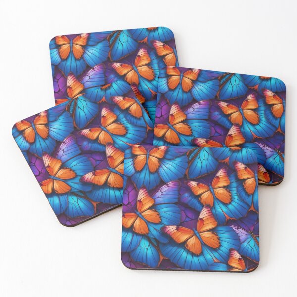 Item preview, Vibrant Blue and Orange Butterflies designed and sold by InezPhotography.