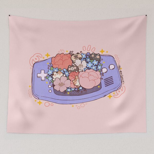 Item preview, Cute Cat Flower GameBoy Advance designed and sold by NasDoodleArt.