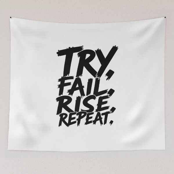 Item preview, Try. Fail. Rise. Repeat. – Bold Motivational Quote Design designed and sold by Irene Catchmind.