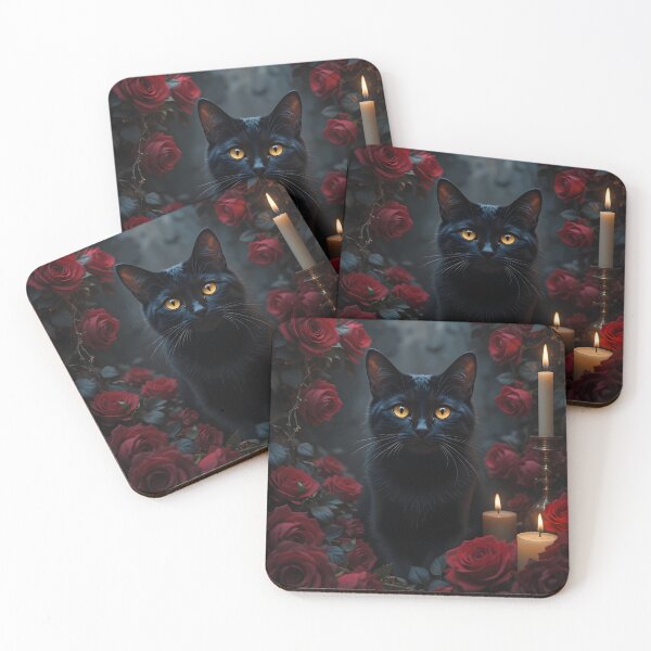 Item preview, Mystical Cat Amidst Roses designed and sold by InezPhotography.