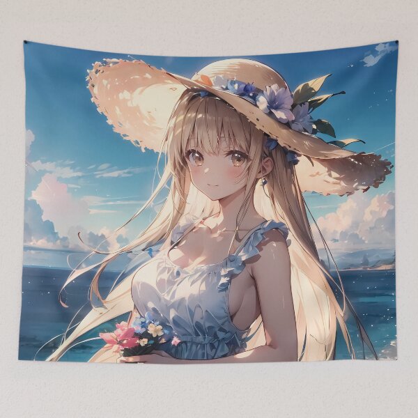 Item preview, Mahiru Shiina Summer Hat Angel Next Door Anime designed and sold by ManuelOpito.