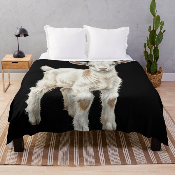 Item preview, cute white baby goat designed and sold by 4rtistcDrift.