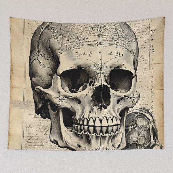 Item preview, Vintage Skull Illustration | Skull Art Design designed and sold by Antik by Schulz.