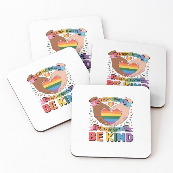 Item preview, Diseño de unidad y orgullo con corazón arcoíris LGBTQ de Be Kind designed and sold by TracyJohnsonw.