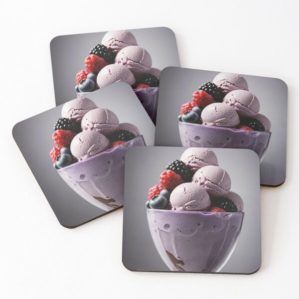 Item preview, Berry Bliss Scoop – Vibrant Purple Ice Cream Dessert Photography designed and sold by Jade Ado.