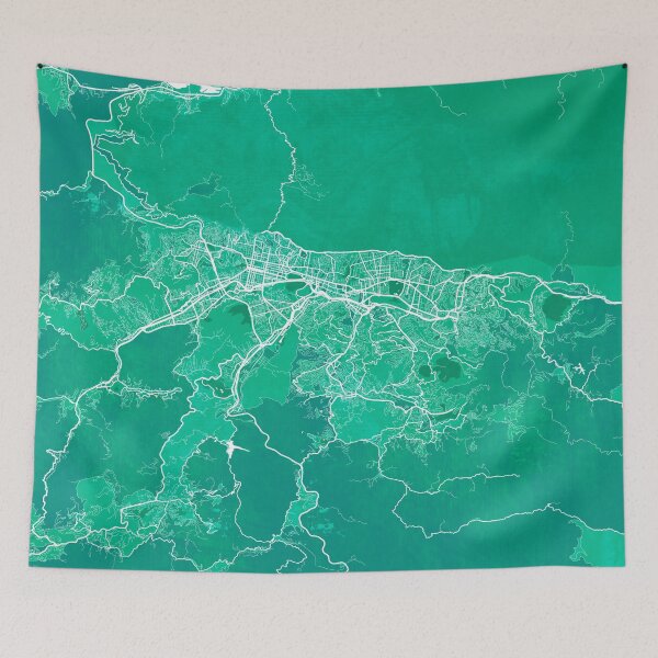 Item preview, Caracas City Map Venezuela - Watercolor designed and sold by deMAP.