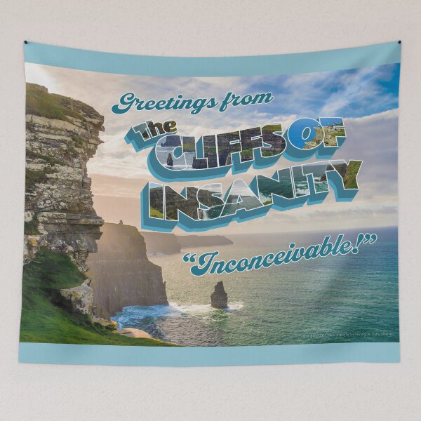 Item preview, Greetings from the Cliffs of Insanity Postcard designed and sold by travelwitheric.