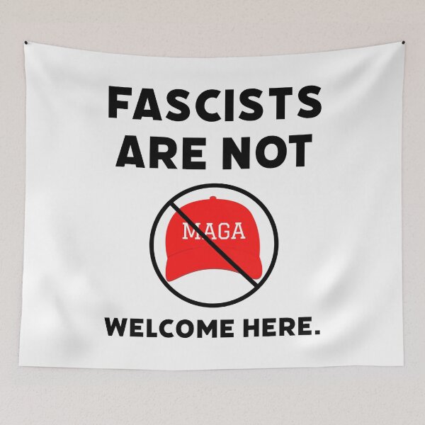 Item preview, Fascists are not welcome here.  designed and sold by Rachel the Artist .