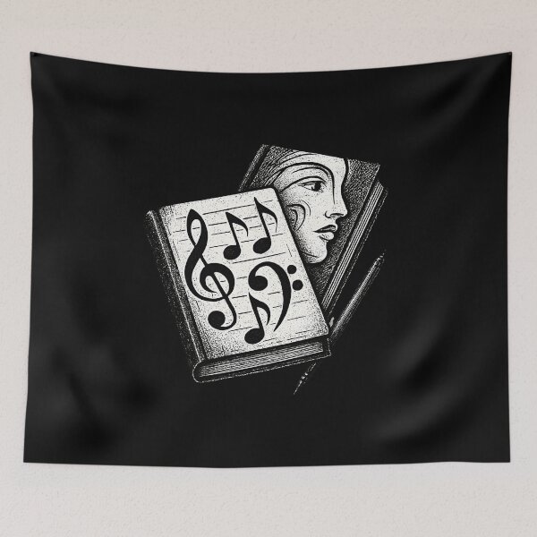 Item preview, Intertwined Music Journals With Abstract Face designed and sold by DonaldPrice0.