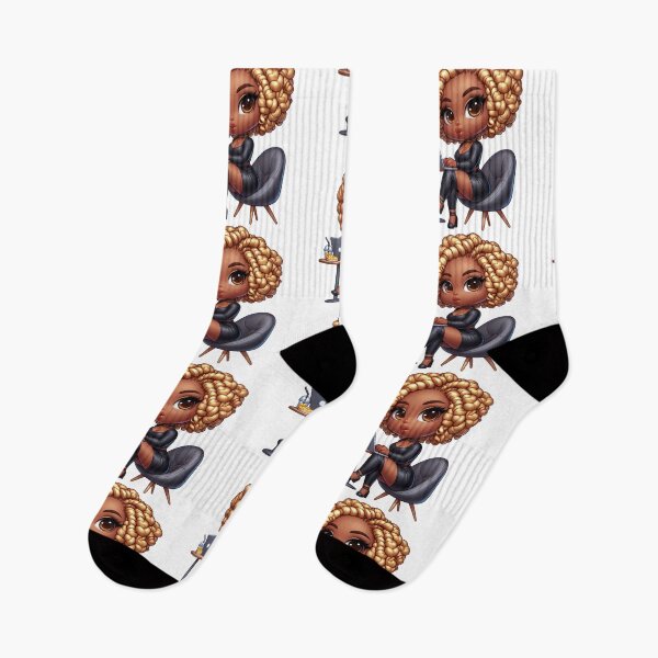 Item preview, Brown Skin Student with Coffee Sticker designed and sold by Lulunza.