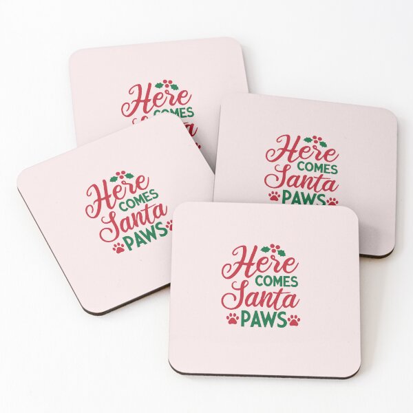 Item preview, Here Comes Santa Paws Funny Christmas Cat & Dog Lover Gift designed and sold by Pawsomeprints59.