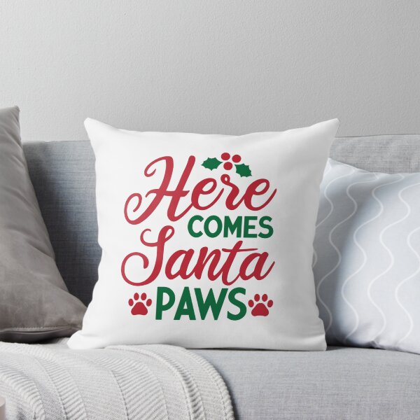 Item preview, Here Comes Santa Paws Funny Christmas Cat & Dog Lover Gift designed and sold by Pawsomeprints59.