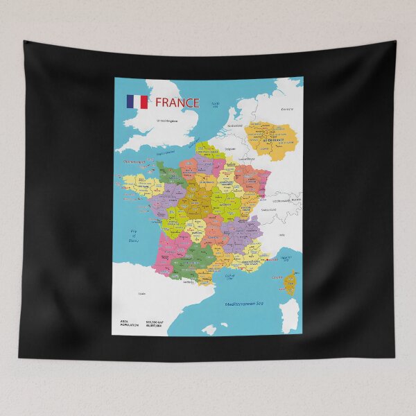Item preview, Administrative Map Of France designed and sold by marlenedaoc.