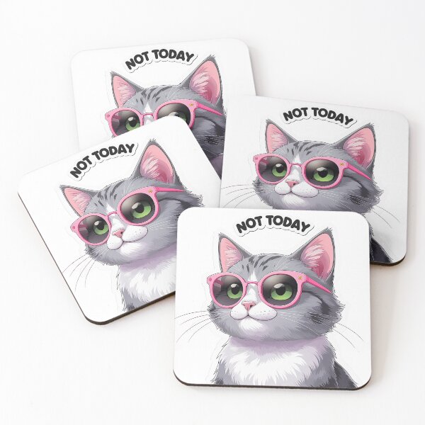 Item preview, Cool Cat Not Today Sticker  designed and sold by Houtdesign.