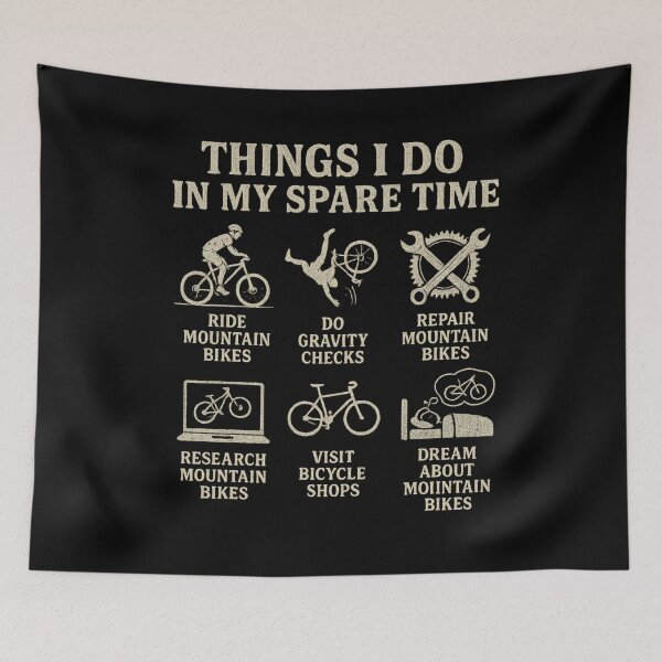 Item preview, Things I Do In My Spare Time Mountain Bike Life designed and sold by flagylART.