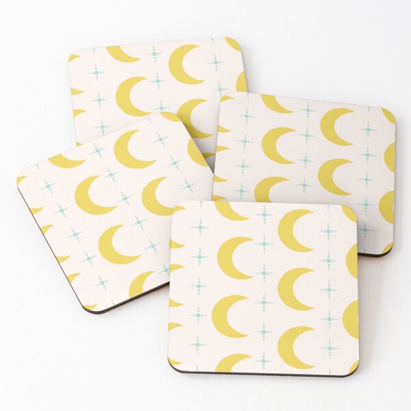 Item preview, Starry Moon Pattern inspired by Scandinavian Nordic aesthetic designed and sold by Natasha May Design.