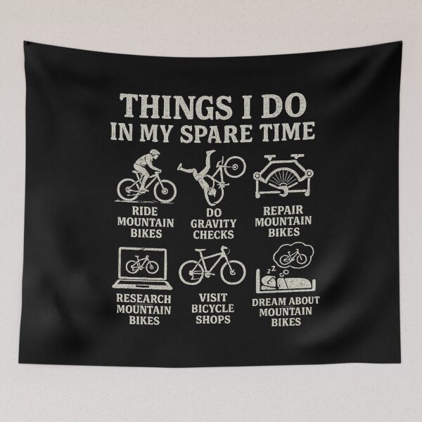 Item preview, Things I Do In My Spare Time Funny Mountain Biking designed and sold by flagylART.