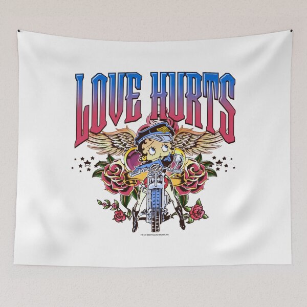 Item preview, Betty Boop Love Hurts Retro Motorcycle Gearhead Betty designed and sold by UngerassaCo.
