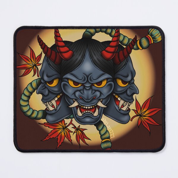 Item preview, hannya mask triplets designed and sold by AdriArt777.