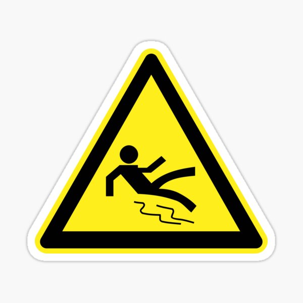 Danger Wet Floor Sign Sticker