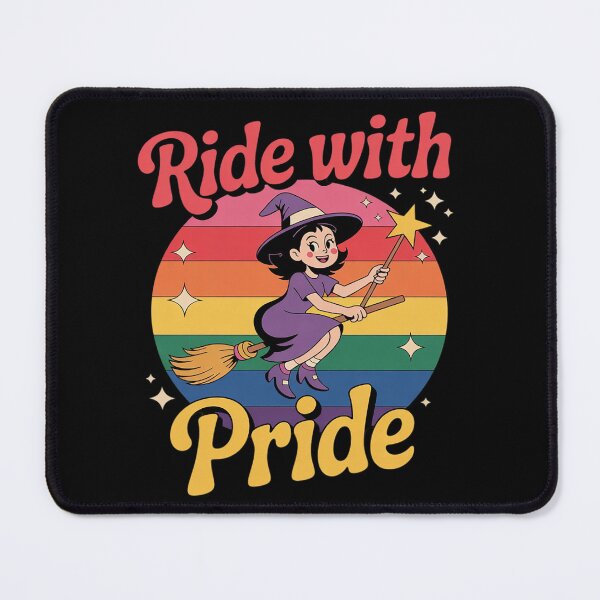 Item preview, LGBTQ Gay Lesbian Rainbow Ride with Pride Witch Halloween designed and sold by Charidana.