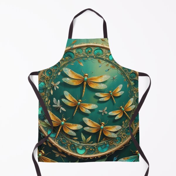 Item preview, Golden Dragonflies in Intricate Circle designed and sold by purplesensation.